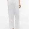 Pantalones ligeros de mezcla de lino sin cremallera Pantalones ligeros de mezcla de lino sin cremallera
