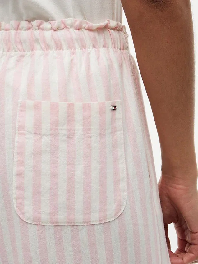 Pantalones ligeros de mezcla de lino sin cremallera Pantalones ligeros de mezcla de lino sin cremallera
