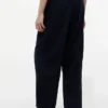 Pantalones ligeros de mezcla de lino sin cremallera