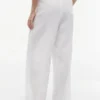 Pantalones ligeros de mezcla de lino sin cremallera Pantalones ligeros de mezcla de lino sin cremallera