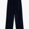 Pantalones ligeros de mezcla de lino sin cremallera