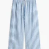 Pantalones ligeros de mezcla de lino sin cremallera Pantalones ligeros de mezcla de lino sin cremallera