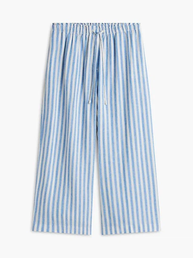 Pantalones ligeros de mezcla de lino sin cremallera Pantalones ligeros de mezcla de lino sin cremallera