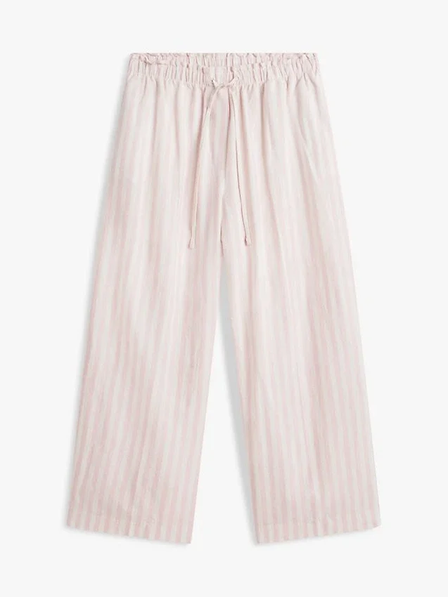 Pantalones ligeros de mezcla de lino sin cremallera Pantalones ligeros de mezcla de lino sin cremallera