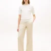 Pantalones rectos de sarga ligera Pantalones rectos de sarga ligera