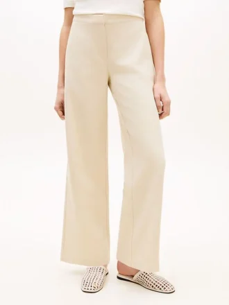Pantalones rectos de sarga ligera