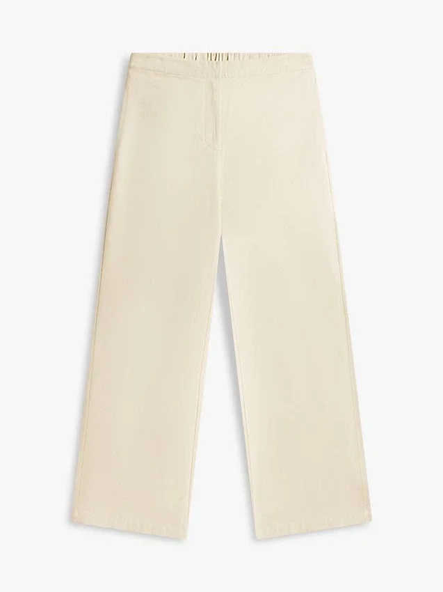 Pantalones rectos de sarga ligera Pantalones rectos de sarga ligera