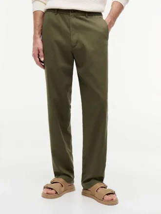 Pantalones sin cremallera de corte regular Pantalones sin cremallera de corte regular