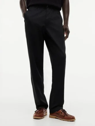 Pantalones sin cremallera de corte regular Pantalones sin cremallera de corte regular