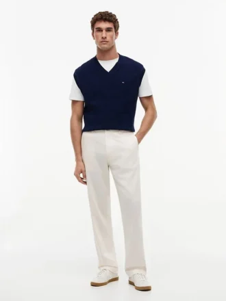 Pantalones sin cremallera de corte regular Pantalones sin cremallera de corte regular