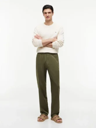 Pantalones sin cremallera de corte regular Pantalones sin cremallera de corte regular