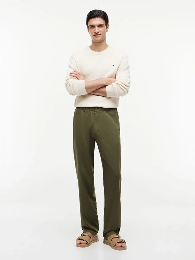 Pantalones sin cremallera de corte regular Pantalones sin cremallera de corte regular