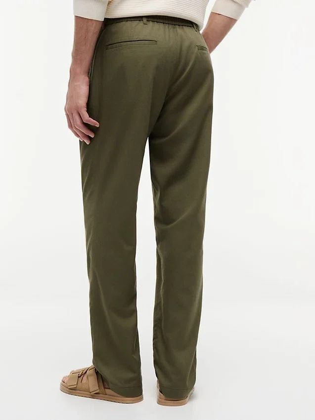 Pantalones sin cremallera de corte regular Pantalones sin cremallera de corte regular