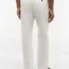 Pantalones sin cremallera de mezcla de algodón y lino