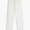 Pantalones sin cremallera de mezcla de algodón y lino