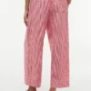 Pantalones sin cremallera de mezcla de lino a cuadros vichy Pantalones sin cremallera de mezcla de lino a cuadros vichy