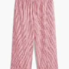 Pantalones sin cremallera de mezcla de lino a cuadros vichy Pantalones sin cremallera de mezcla de lino a cuadros vichy