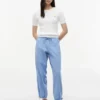Pantalones sin cremallera de mezcla de lino y algodón