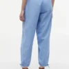 Pantalones sin cremallera de mezcla de lino y algodón