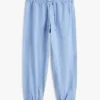 Pantalones sin cremallera de mezcla de lino y algodón