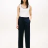 Pantalones tobilleros de pierna ancha sin cremallera Pantalones tobilleros de pierna ancha sin cremallera