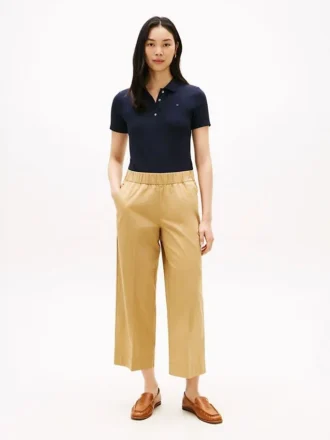 Pantalones tobilleros de pierna ancha sin cremallera
