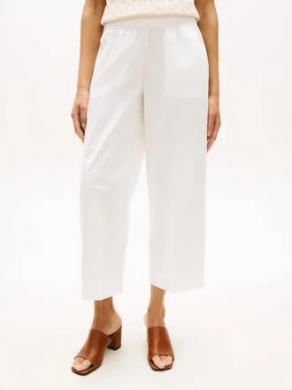 Pantalones tobilleros de pierna ancha sin cremallera