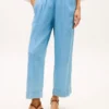 Pantalones tobilleros de pierna ancha sin cremallera Pantalones tobilleros de pierna ancha sin cremallera