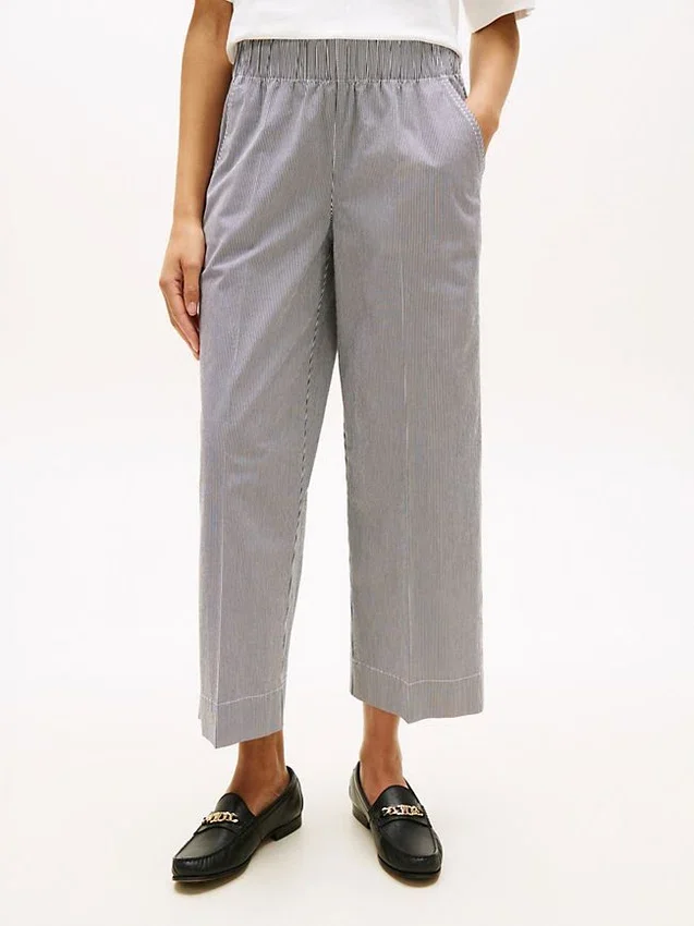 Pantalones tobilleros de pierna ancha sin cremallera Pantalones tobilleros de pierna ancha sin cremallera