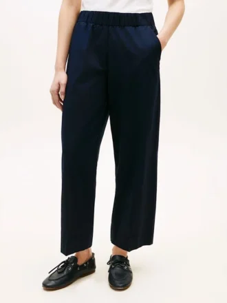 Pantalones tobilleros de pierna ancha sin cremallera Pantalones tobilleros de pierna ancha sin cremallera