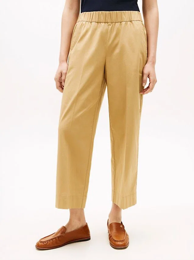 Pantalones tobilleros de pierna ancha sin cremallera Pantalones tobilleros de pierna ancha sin cremallera