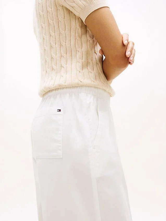 Pantalones tobilleros de pierna ancha sin cremallera Pantalones tobilleros de pierna ancha sin cremallera