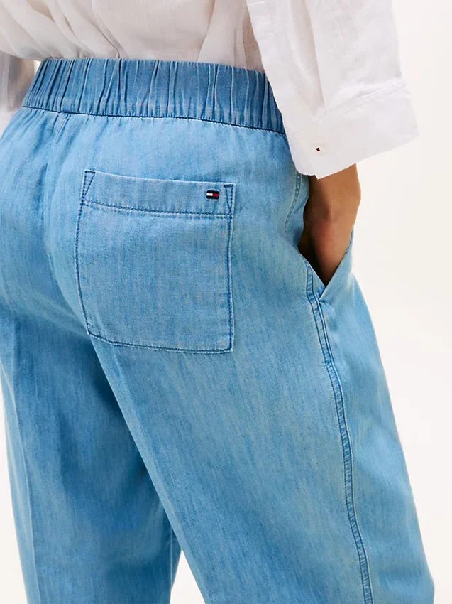 Pantalones tobilleros de pierna ancha sin cremallera Pantalones tobilleros de pierna ancha sin cremallera