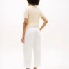 Pantalones tobilleros de pierna ancha sin cremallera Pantalones tobilleros de pierna ancha sin cremallera