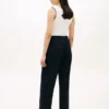Pantalones tobilleros de pierna ancha sin cremallera Pantalones tobilleros de pierna ancha sin cremallera