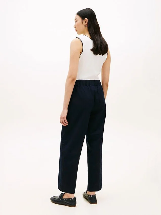 Pantalones tobilleros de pierna ancha sin cremallera Pantalones tobilleros de pierna ancha sin cremallera