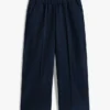 Pantalones tobilleros de pierna ancha sin cremallera Pantalones tobilleros de pierna ancha sin cremallera