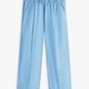 Pantalones tobilleros de pierna ancha sin cremallera Pantalones tobilleros de pierna ancha sin cremallera