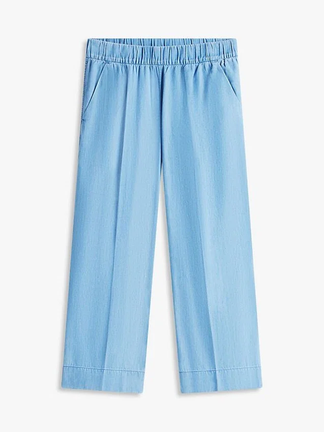 Pantalones tobilleros de pierna ancha sin cremallera Pantalones tobilleros de pierna ancha sin cremallera