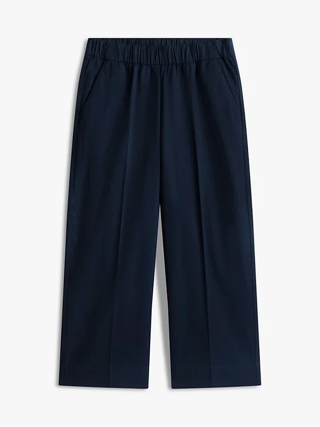 Pantalones tobilleros de pierna ancha sin cremallera Pantalones tobilleros de pierna ancha sin cremallera