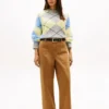 Pantalones utilitarios elásticos de pierna ancha Pantalones utilitarios elásticos de pierna ancha