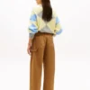 Pantalones utilitarios elásticos de pierna ancha Pantalones utilitarios elásticos de pierna ancha