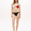 Partes de abajo de bikini triangular con bloques de color Partes de abajo de bikini triangular con bloques de color