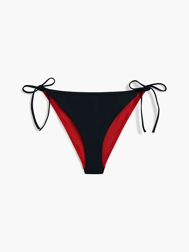 Partes de abajo de bikini triangular con bloques de color Partes de abajo de bikini triangular con bloques de color