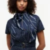Pañuelo de seda con estampado de cuerda náutica Pañuelo de seda con estampado de cuerda náutica