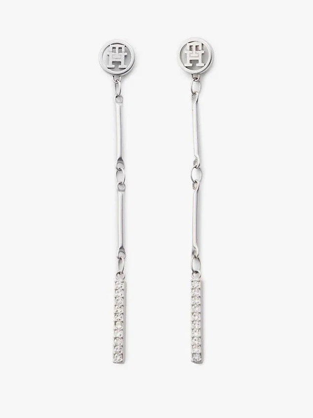 Pendientes colgantes con detalles de cristal Pendientes colgantes con detalles de cristal