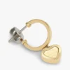 Pendientes de aro con charm de corazón