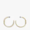 Pendientes de aro con rayas y relieve
