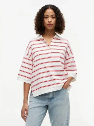 Polo a rayas de corte oversize