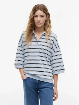 Polo a rayas de corte oversize